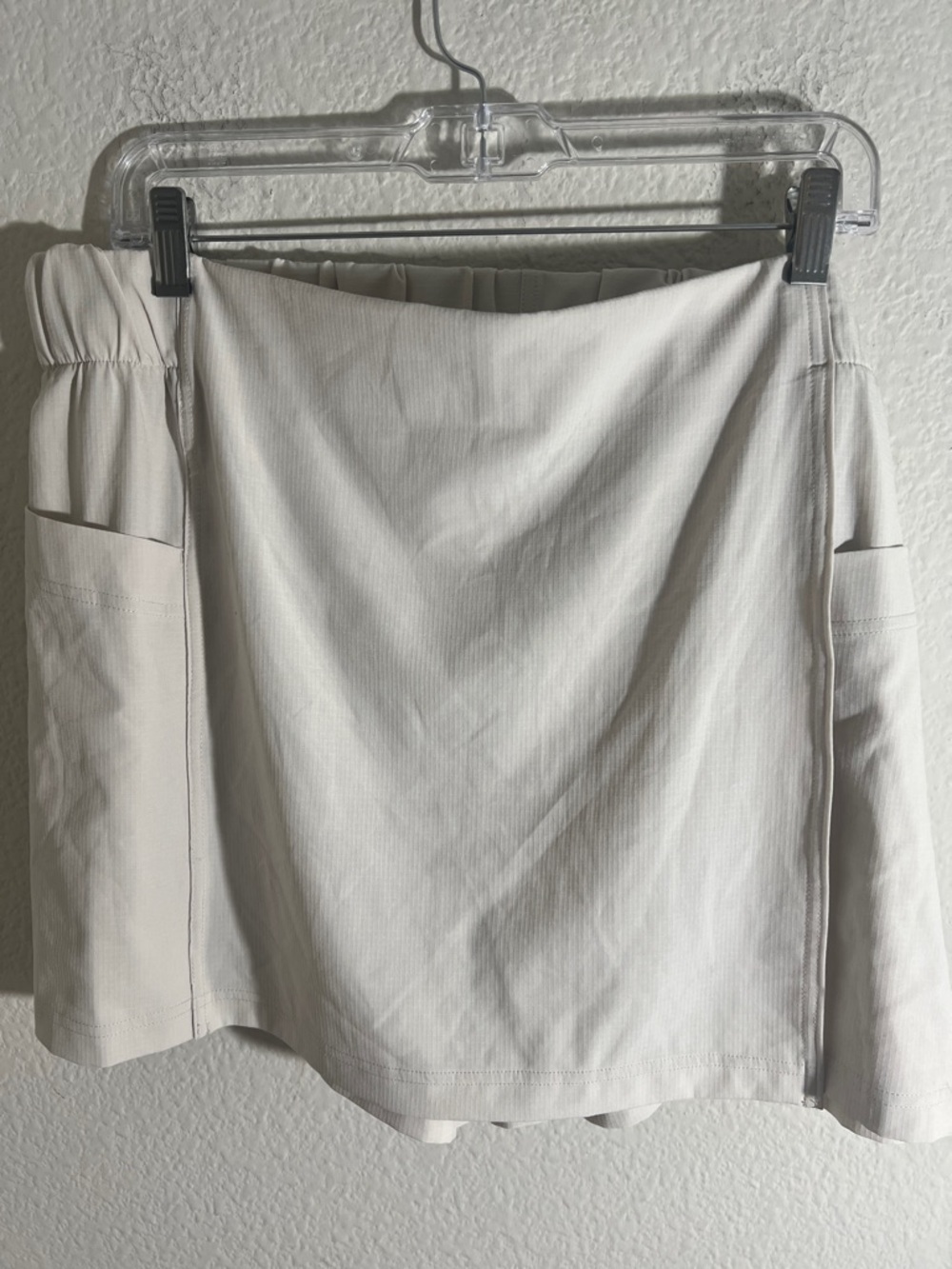 Z By Zella White pull on Skort Sz XL golf Tenniscore Side Pocket PICKLEBALL